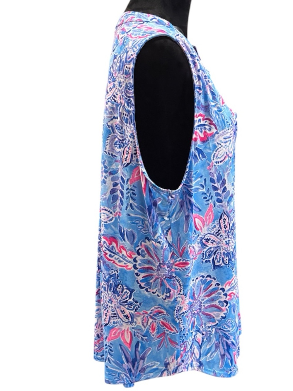 Dear Scarlett Floral Sleeveless Tank Tunic Top, XL, Lightweight Casual Comfy - Picture 2 of 11